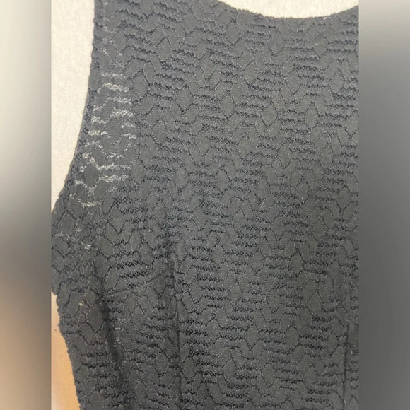 Free People black  lace overlay pocket cut-out mini dress Sz XS - Picture 5 of 14